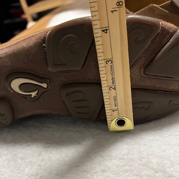 Olukai Mens US Sz 10M Moloa Brown Leather Slip On Loafer Shoes - Picture 10 of 11